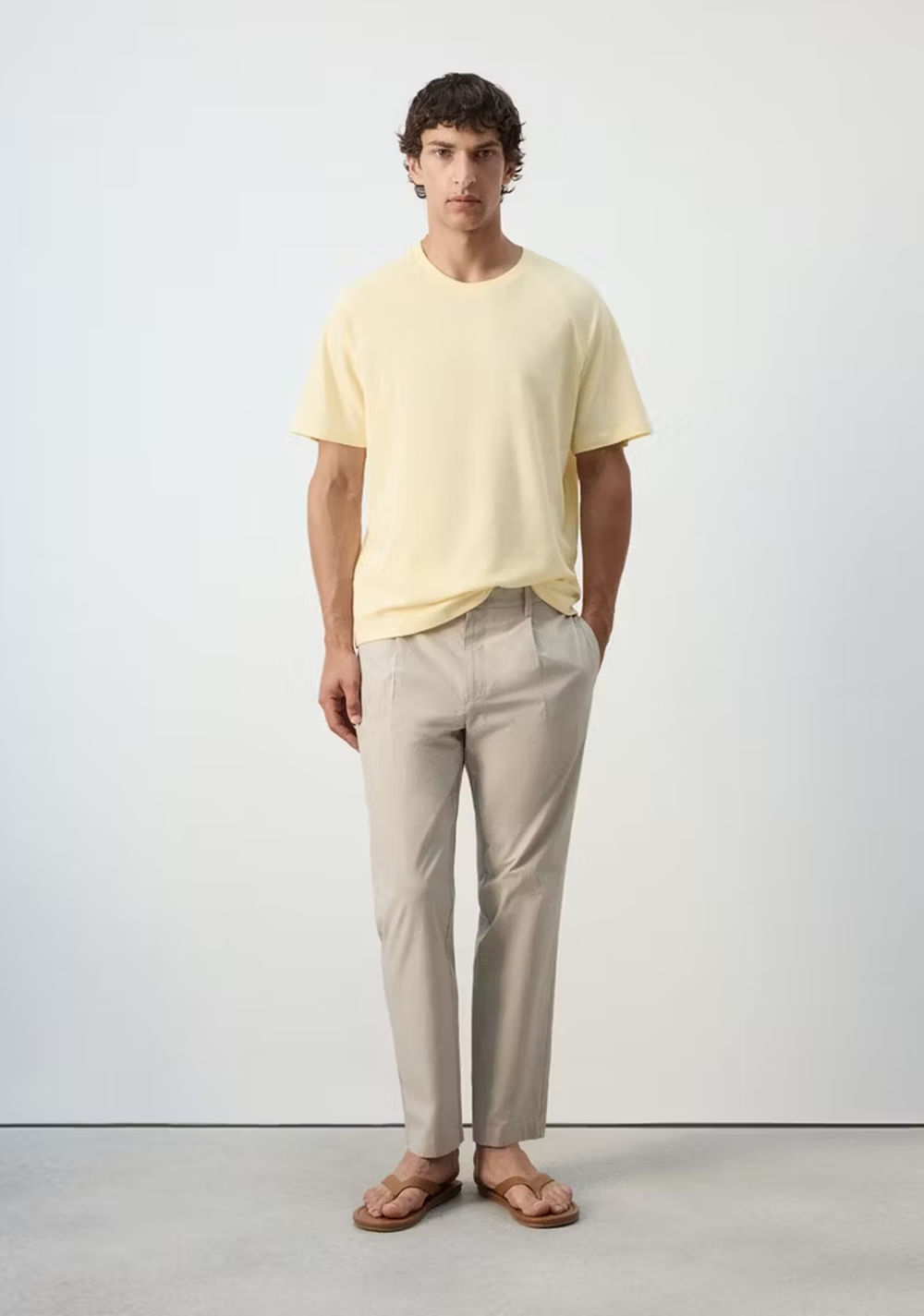 Camiseta Relaxed Fit Mezcla Algodón Lino Mango 2