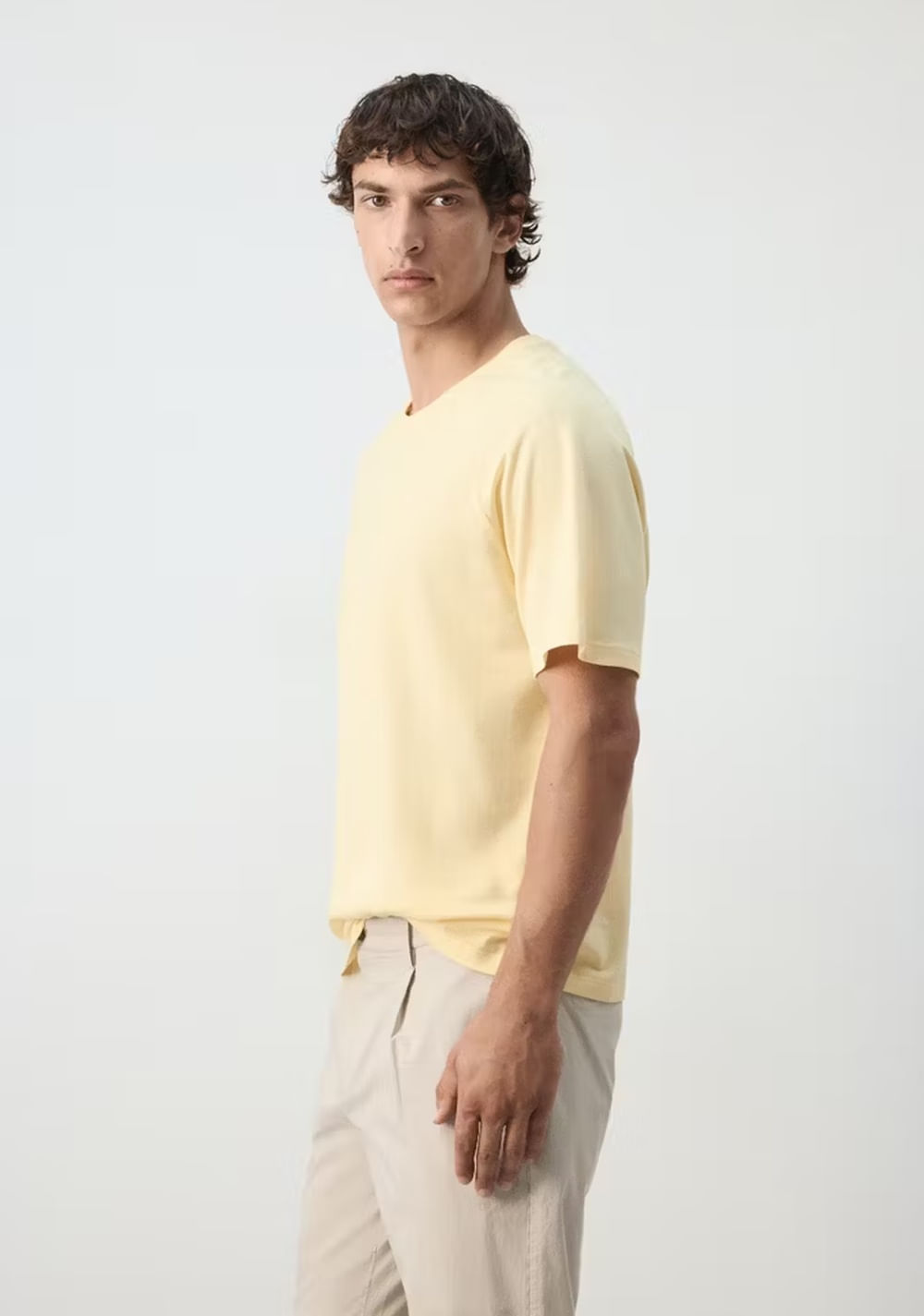 Camiseta Relaxed Fit Mezcla Algodón Lino Mango 5