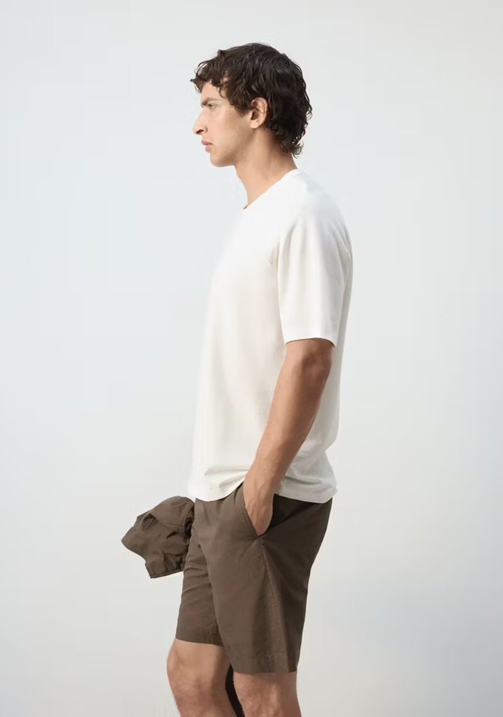Camiseta Relaxed Fit Mezcla Algodón Lino Mango 5