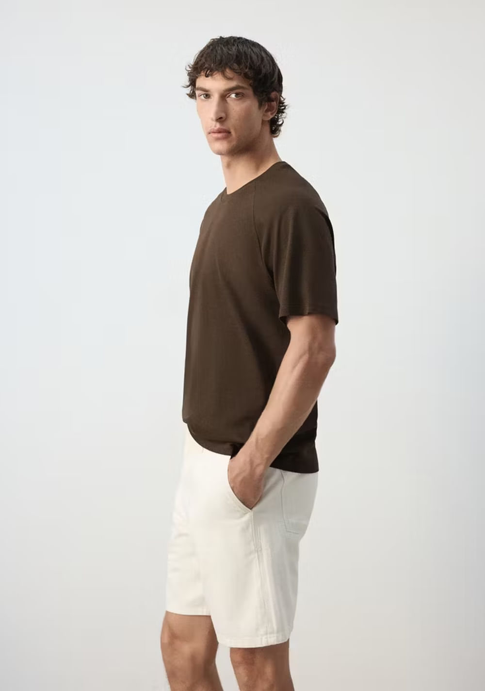 Camiseta Relaxed Fit Mezcla Algodón Lino Mango 5