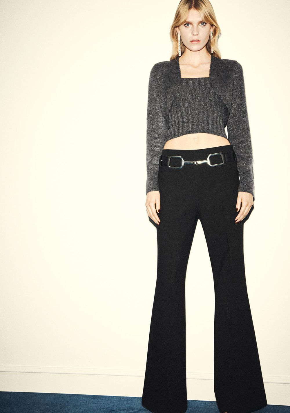 Cardigan Lúrex Crop Mango 6