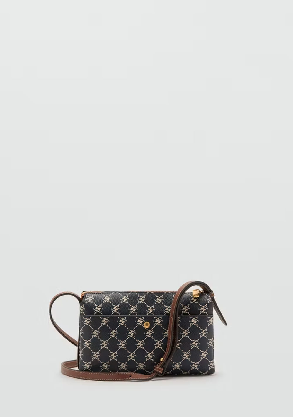 Cartera Bandolera Estampado Logo Mango