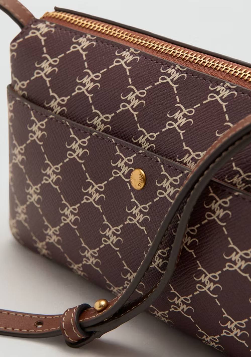 Cartera Bandolera Estampado Logo Mango 4