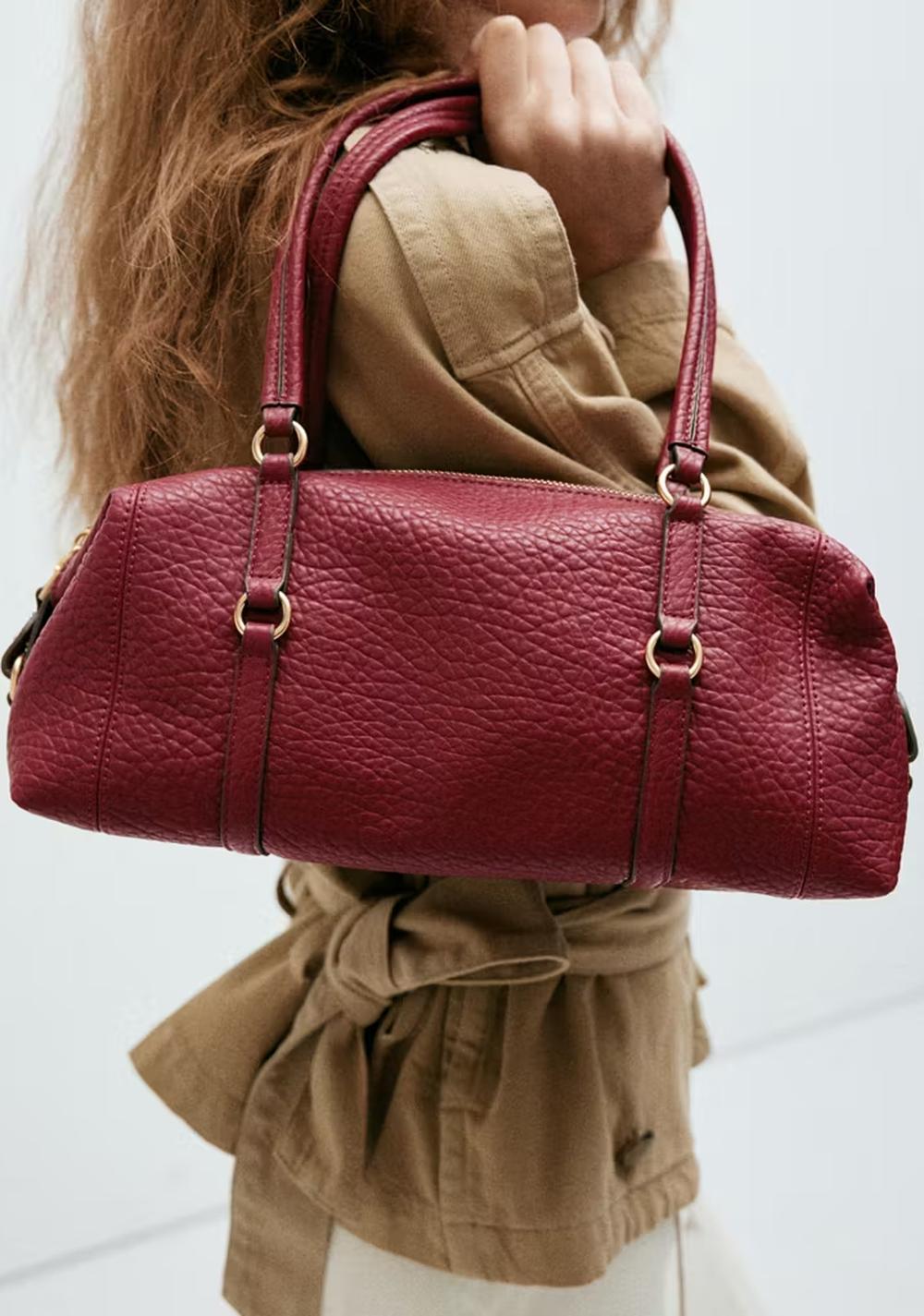 Cartera de Hombro Efecto Piel Mango 6