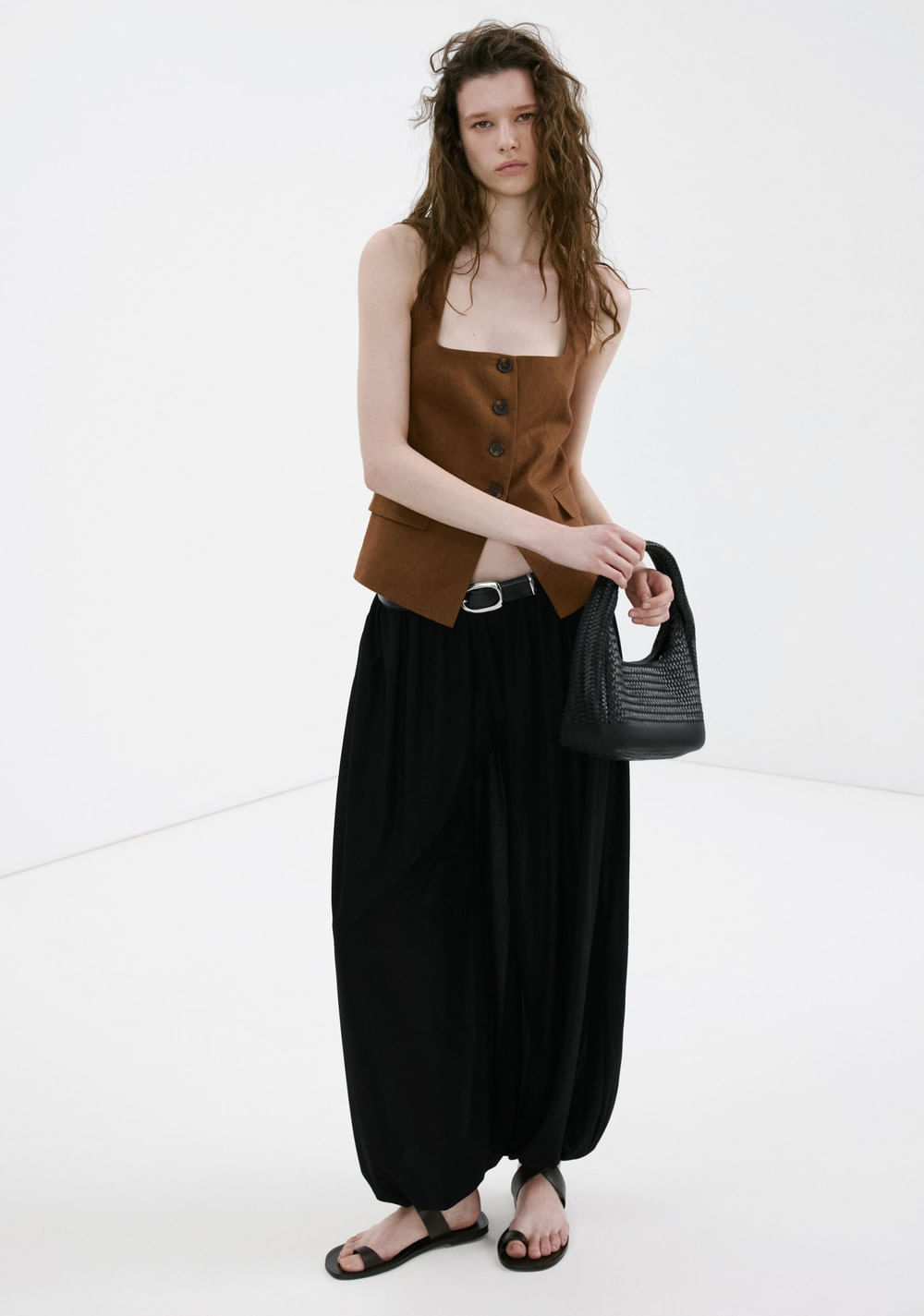 Chaleco Traje Lino Mango 10