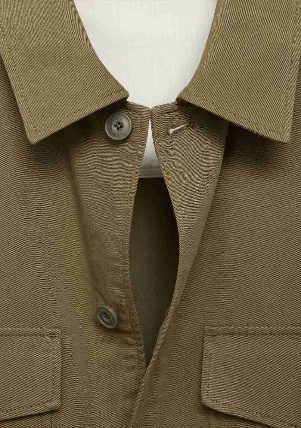 Chaqueta de Algodón Lyocell con Bolsillos Mango 7