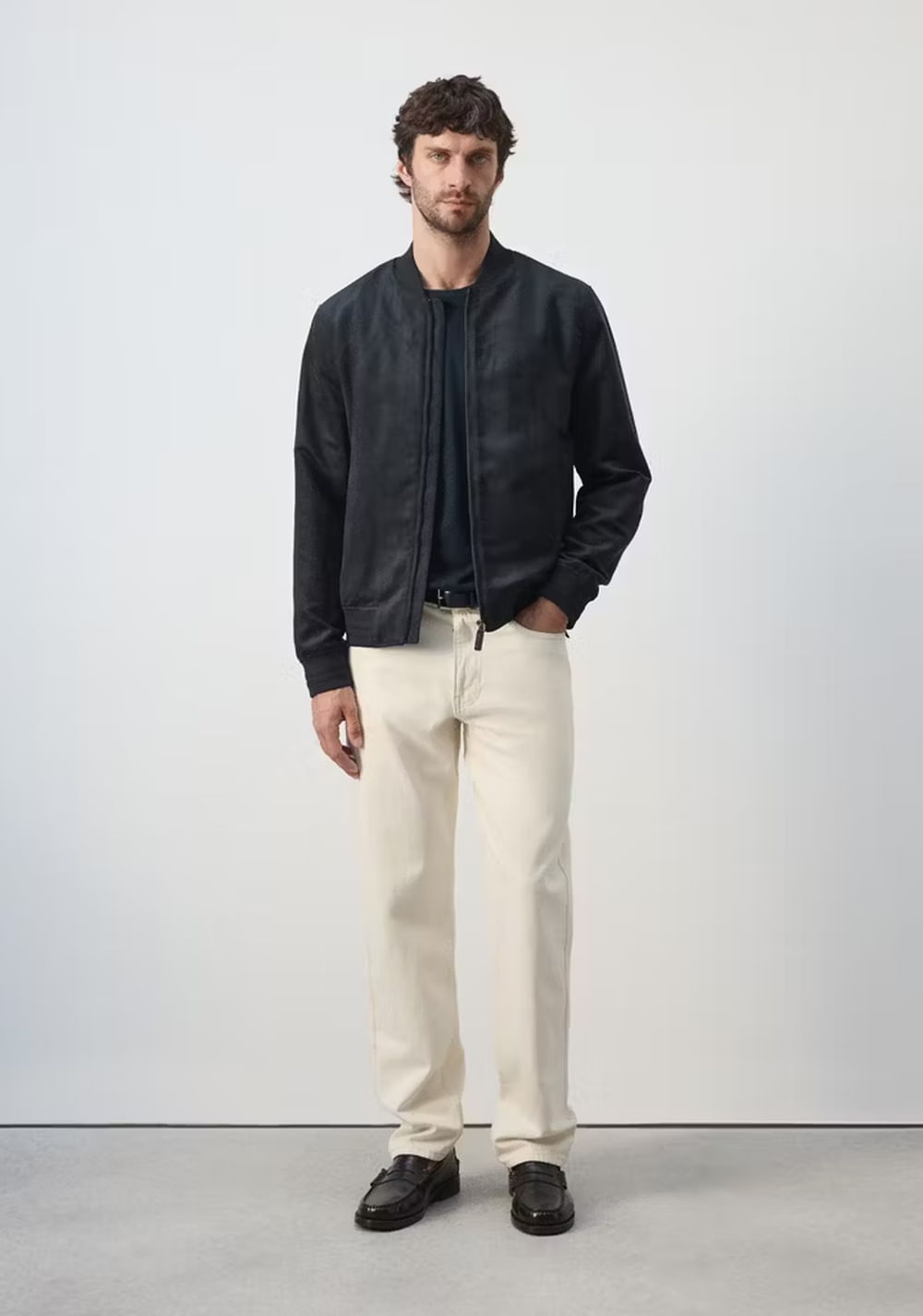 Chaqueta Bomber Efecto Ante Mango 2