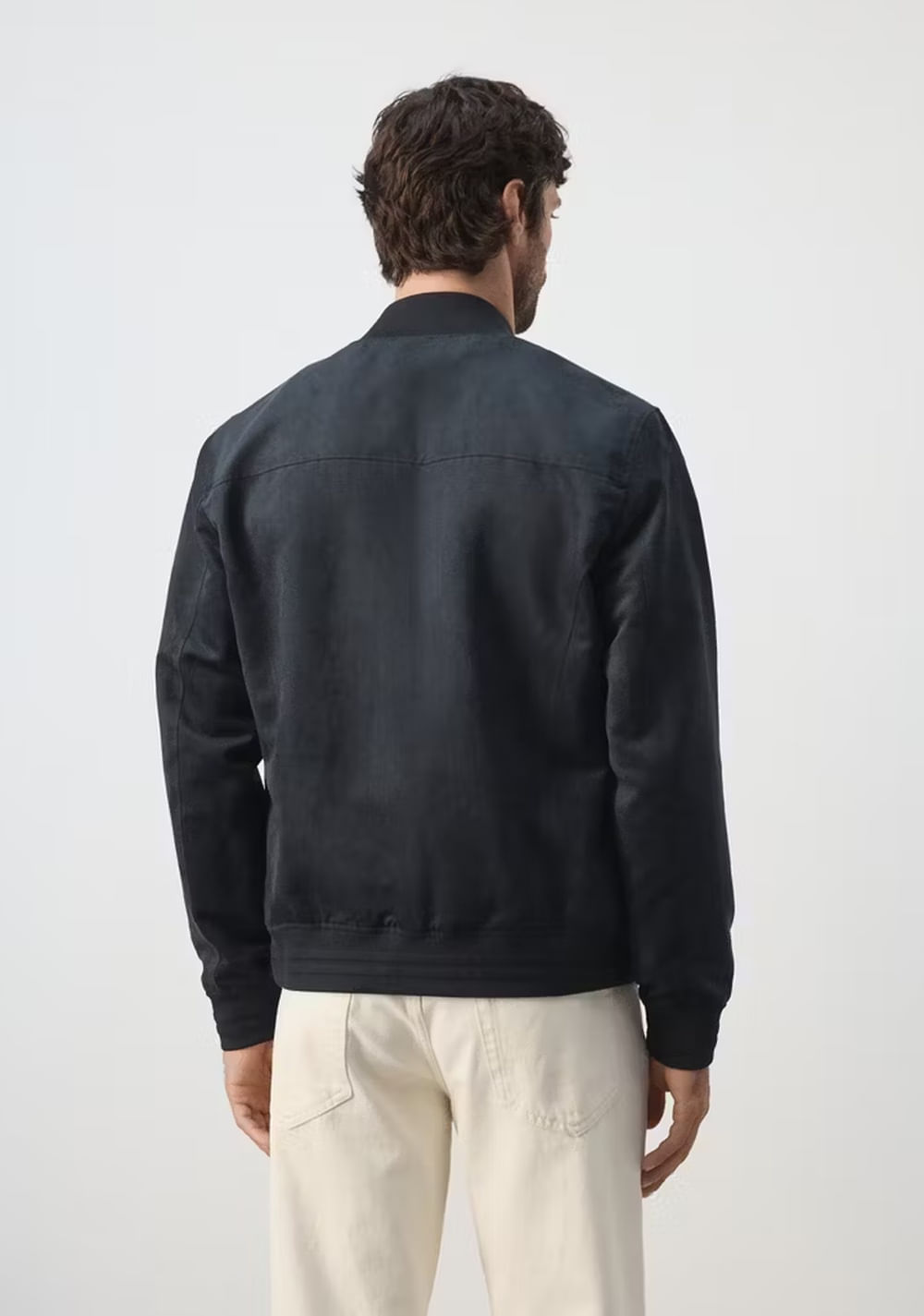 Chaqueta Bomber Efecto Ante Mango 3