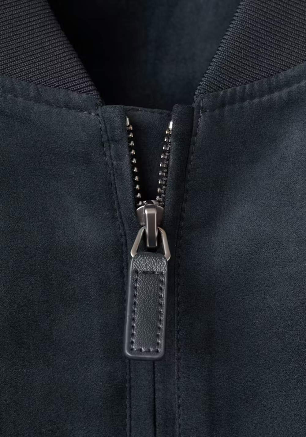 Chaqueta Bomber Efecto Ante Mango 6