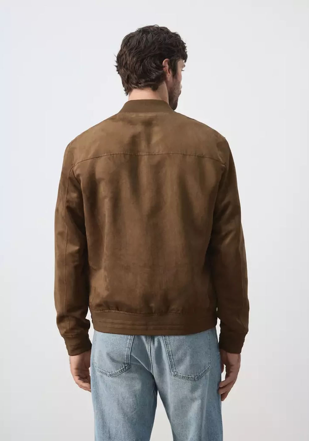 Chaqueta Bomber Efecto Ante Mango 3