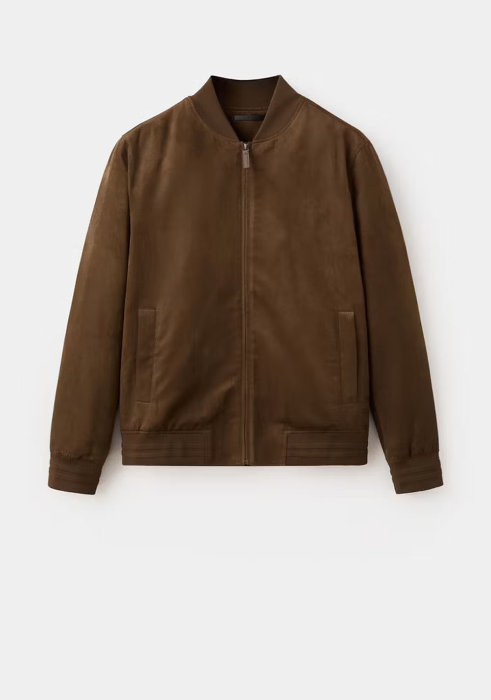 Chaqueta Bomber Efecto Ante Mango 9