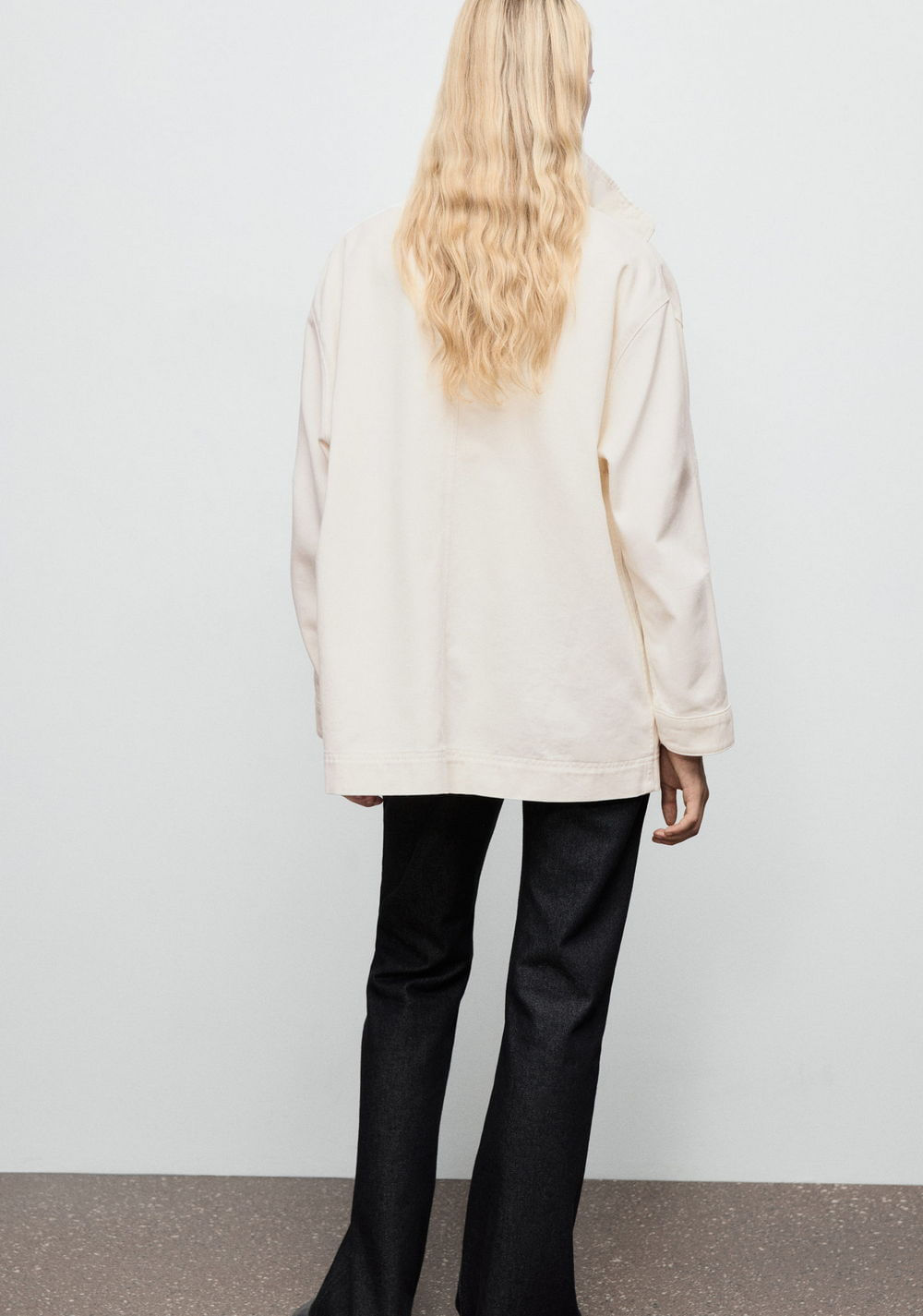 Chaqueta Jeans Oversize con Bolsillos Mango 3