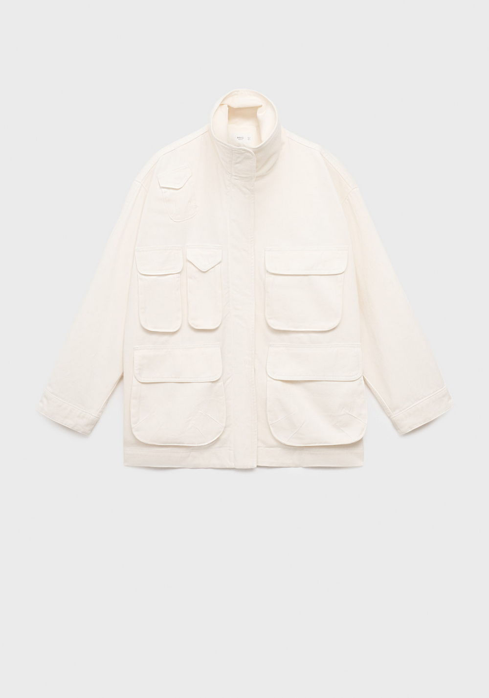 Chaqueta Jeans Oversize con Bolsillos Mango