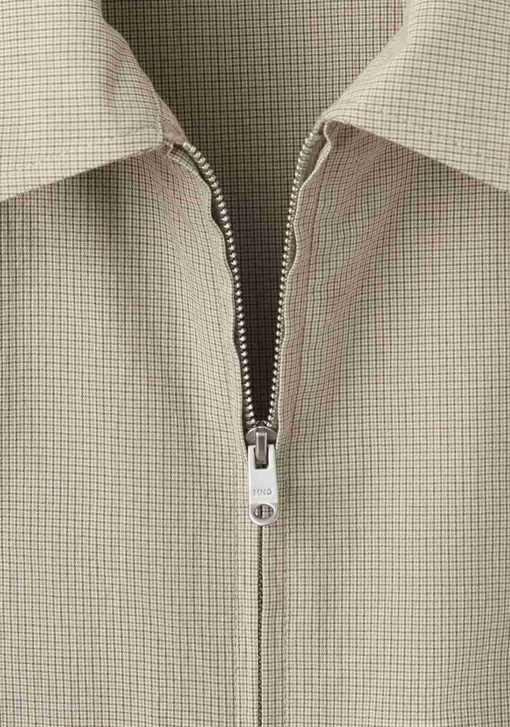 Chaqueta Micro Cuadros 100% Algodón Mango 6