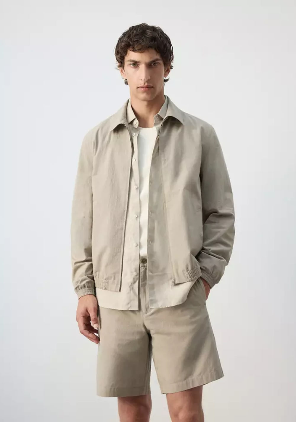 Chaqueta Micro Cuadros 100% Algodón Mango Imagen Principal