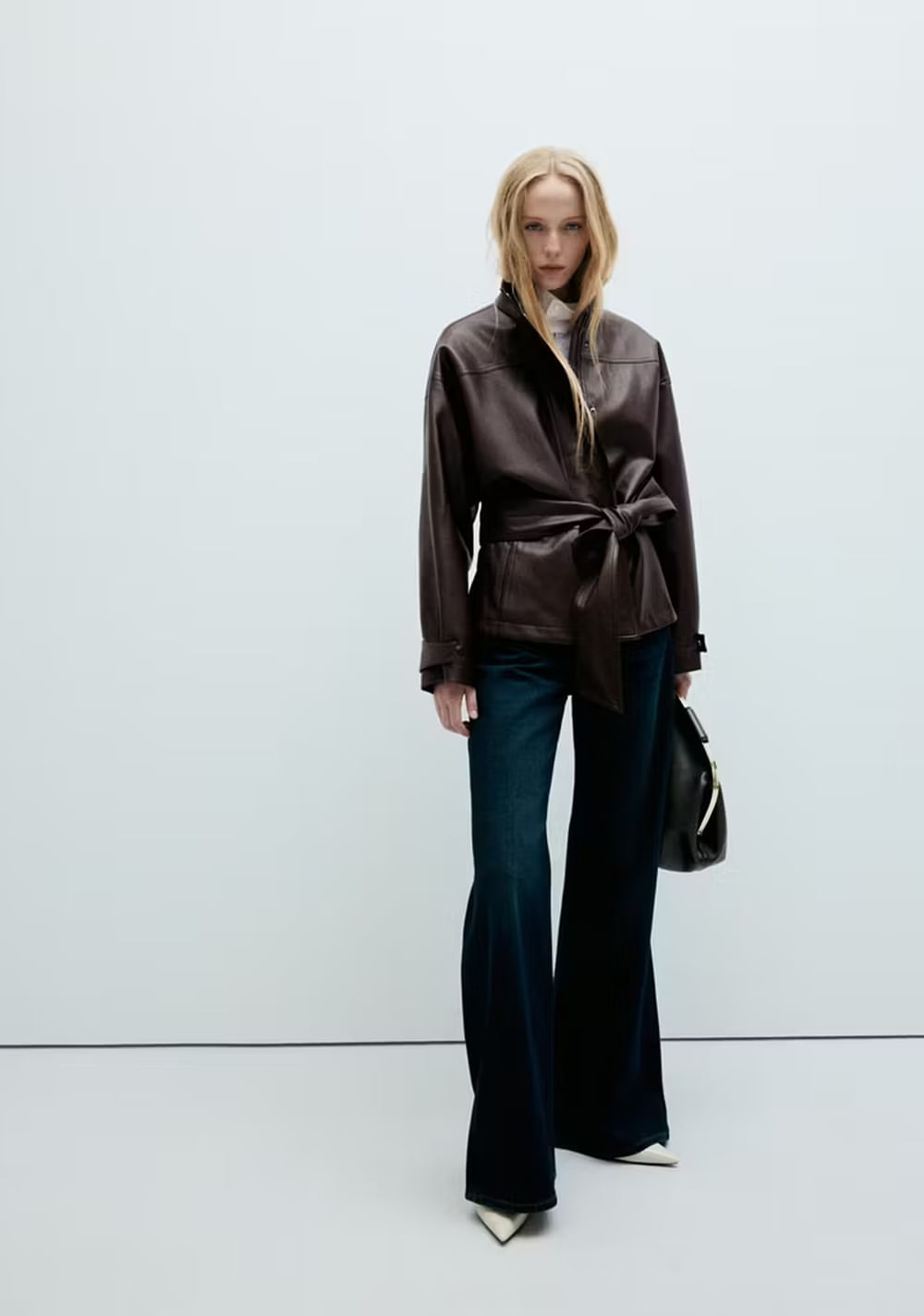 Chaqueta Oversize Cinturón Mango 2