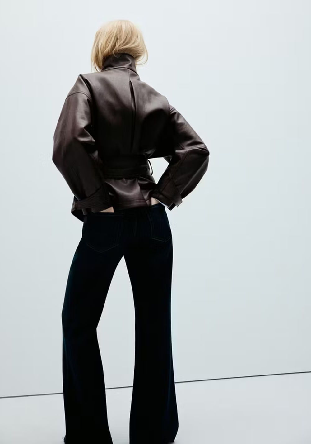 Chaqueta Oversize Cinturón Mango 3