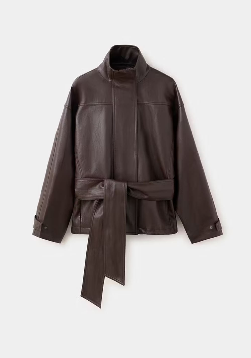 Chaqueta Oversize Cinturón Mango 8