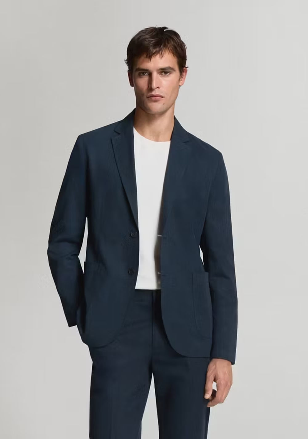 Chaqueta Traje Slim Fit Lino Lyocell Mango Imagen Principal