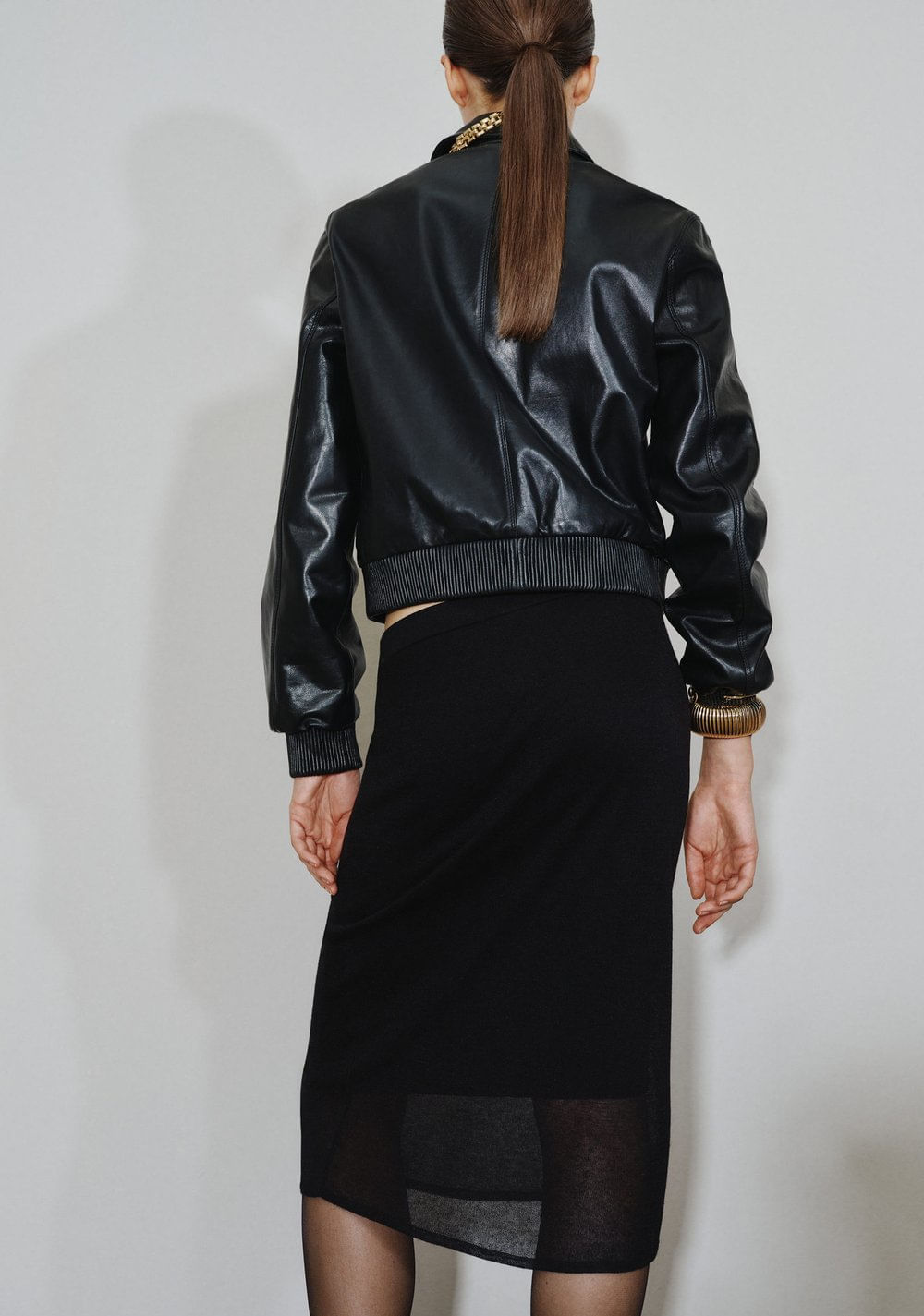 Falda Midi Punto Mango 3