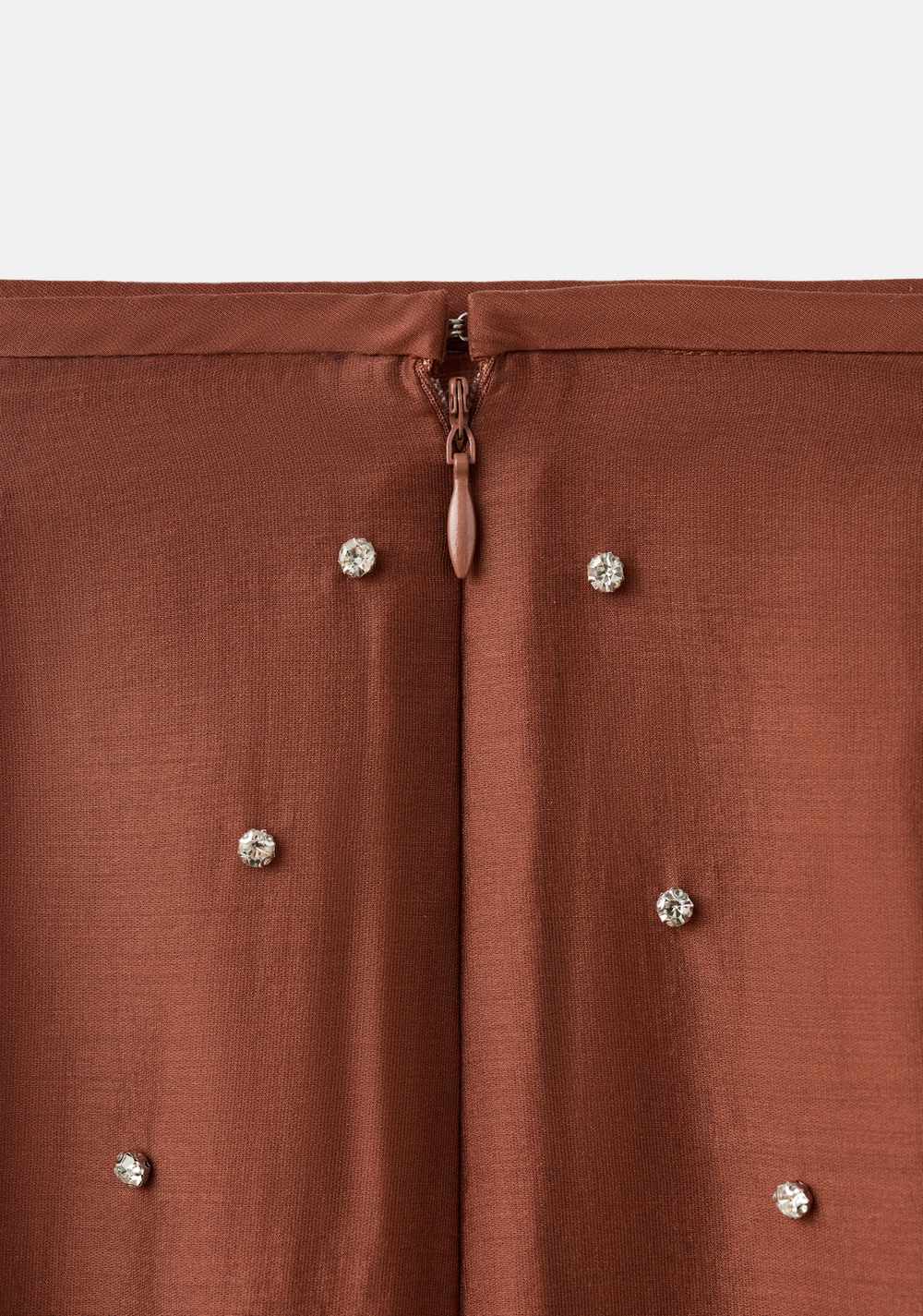 Falda Midi Strass Mango 8