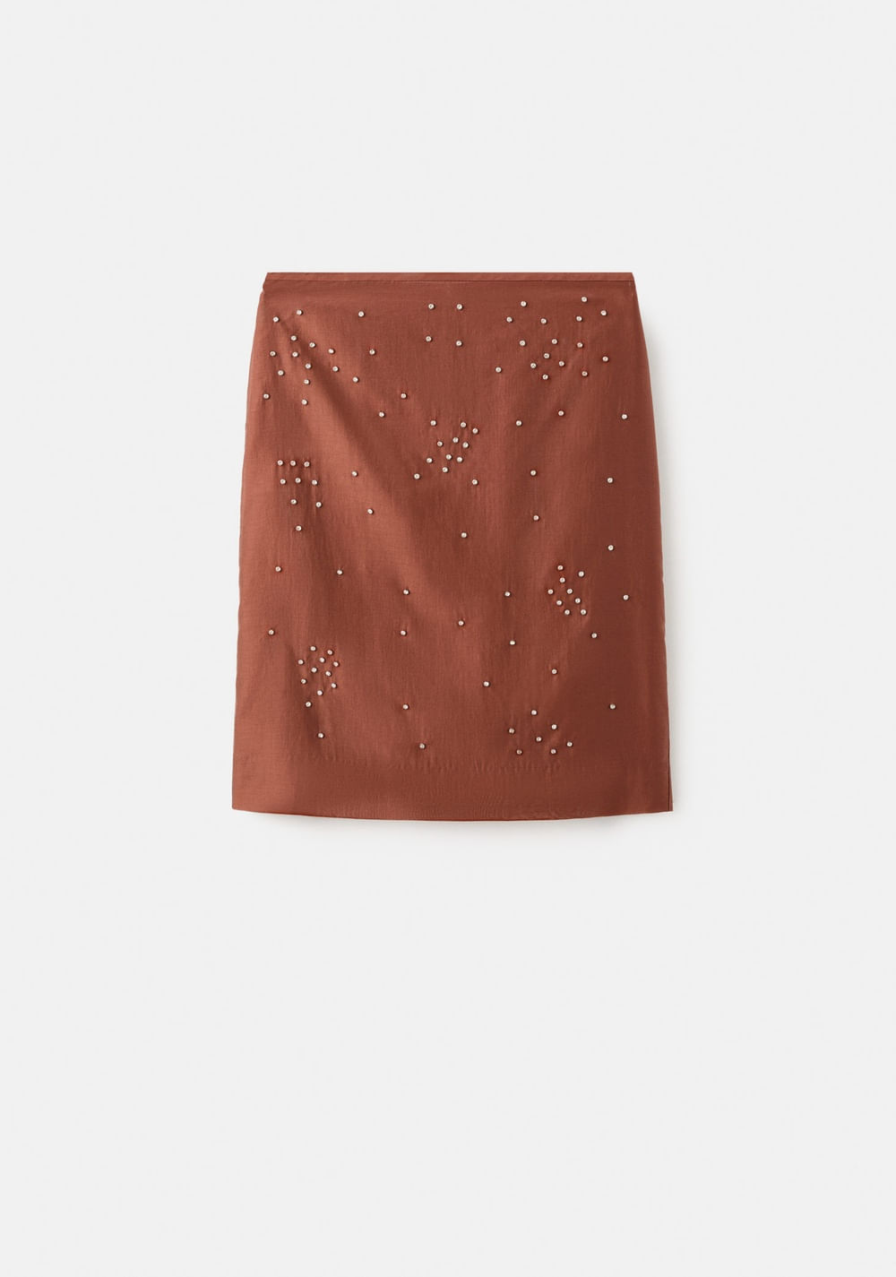Falda Midi Strass Mango 9