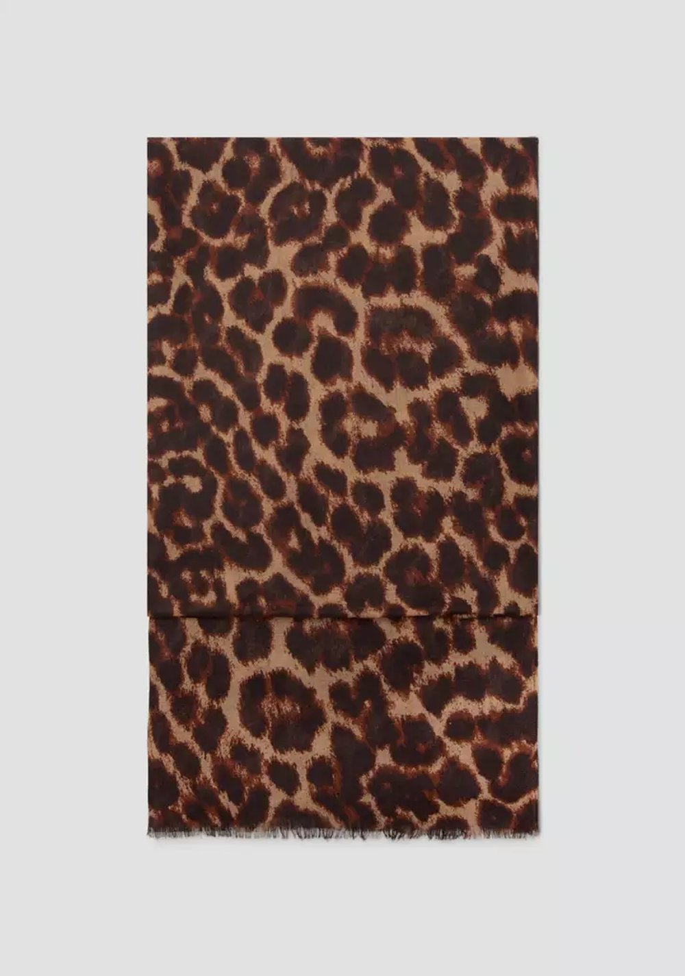 Fular Leopardo Terminaciones Deshilachadas Mango