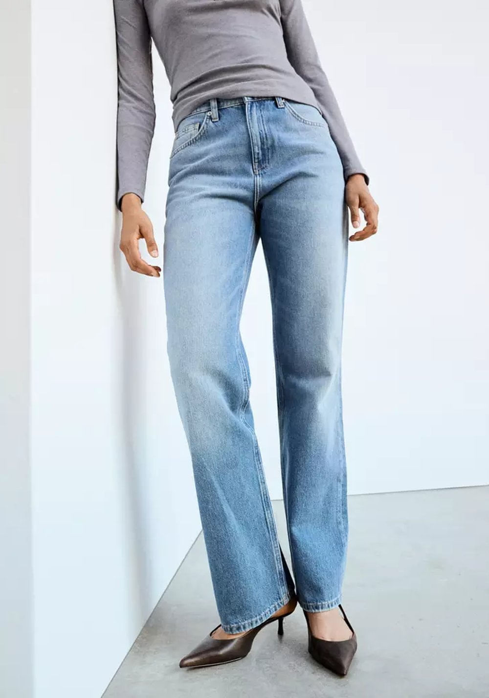 Jeans Matilda Rectos Tiro Alto Mango