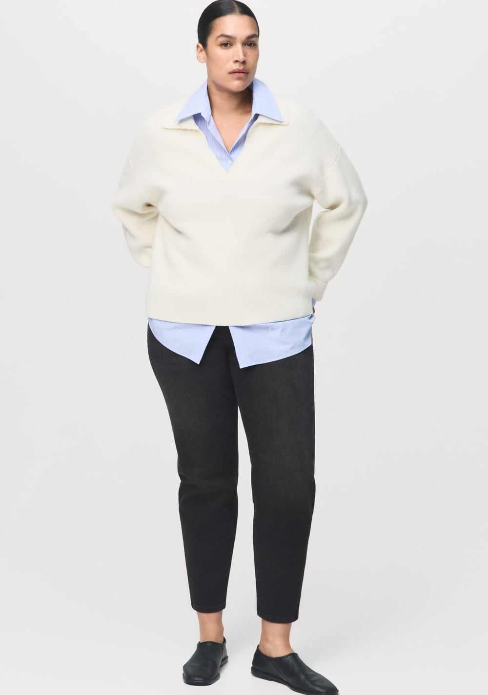 Jeans Newmom Confort Tiro Alto Mango 7