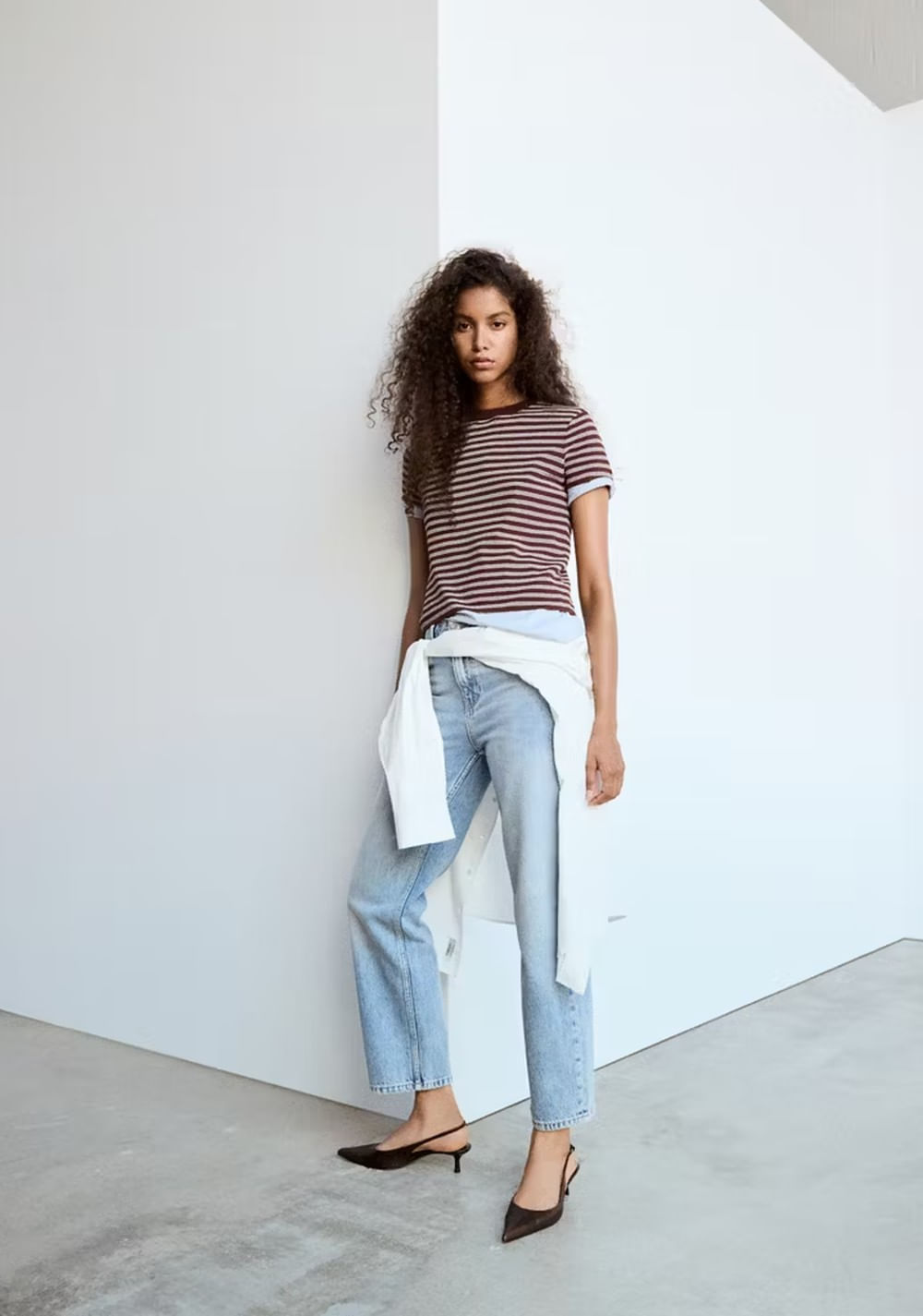 Jeans Rectos Tiro Medio Mango 2