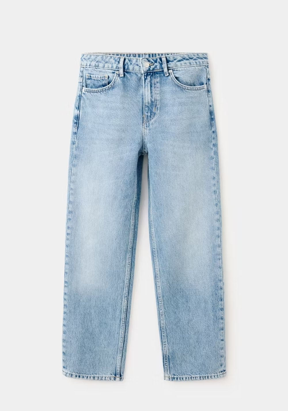 Jeans Rectos Tiro Medio Mango 7