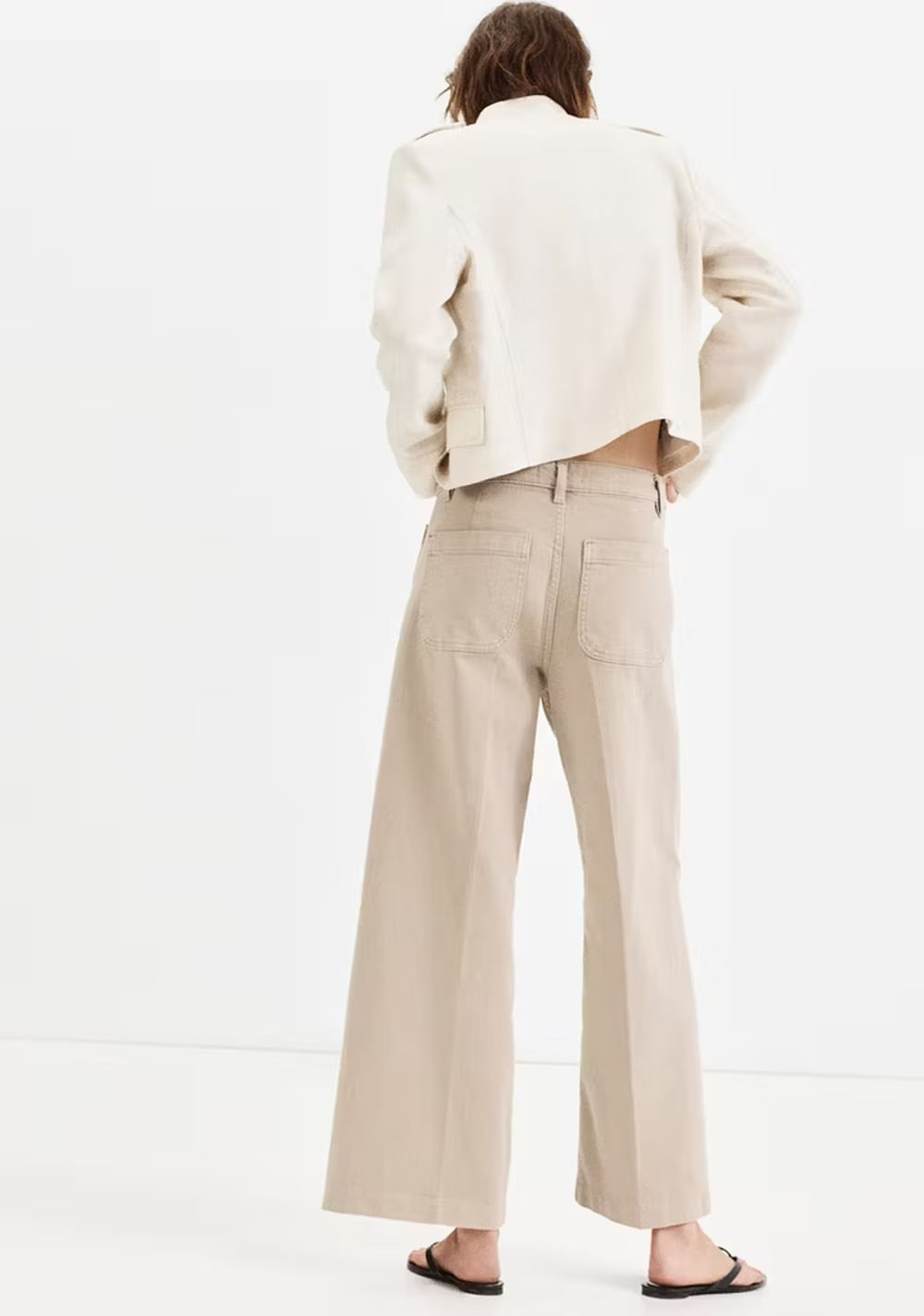 Jeans Wide Leg Bolsillos Parche Mango 3