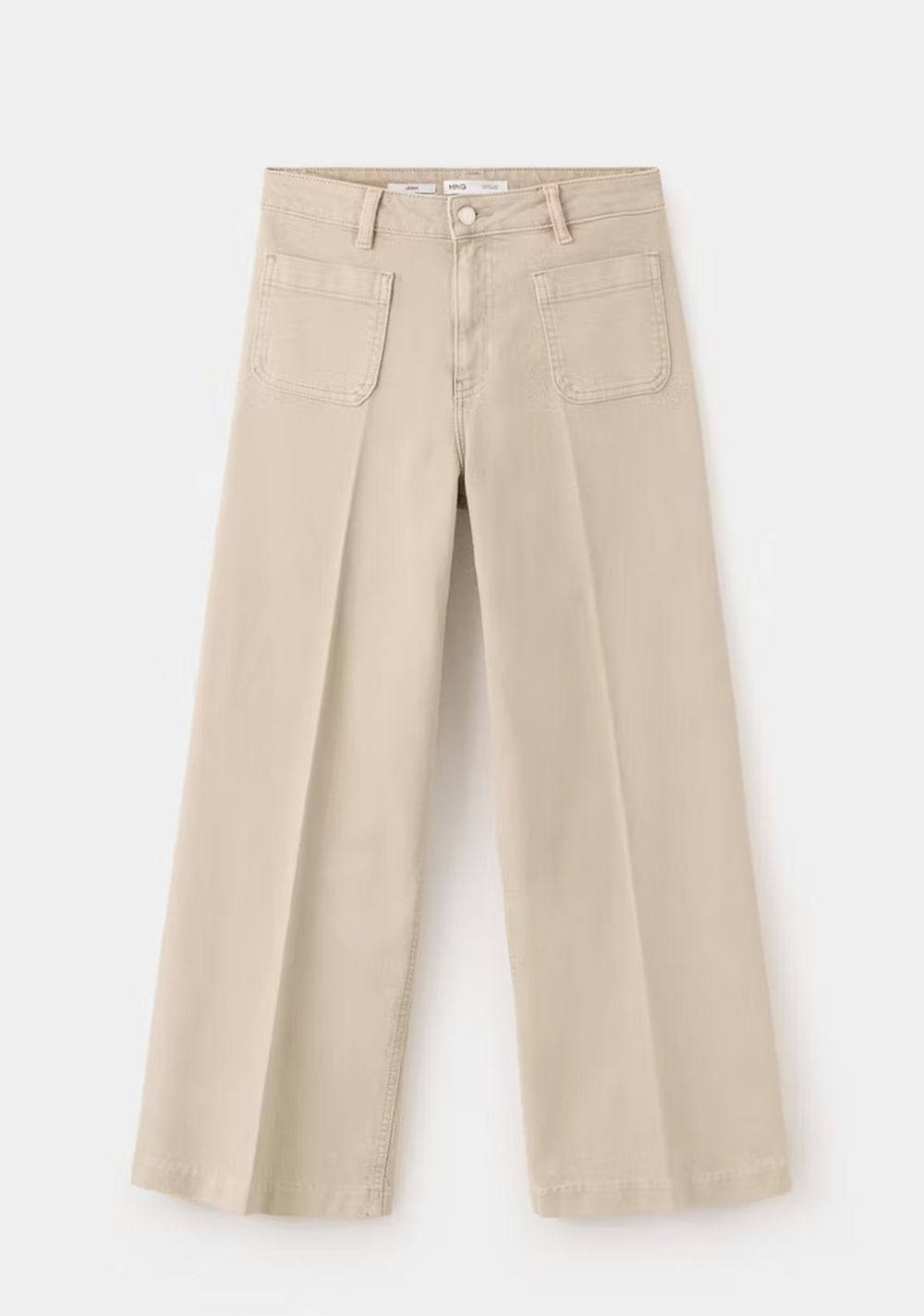 Jeans Wide Leg Bolsillos Parche Mango 8