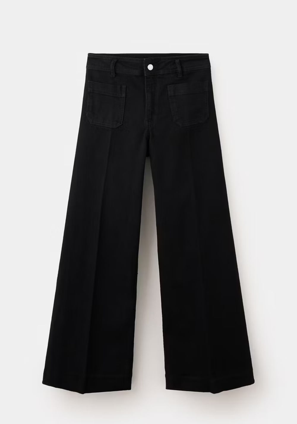 Jeans Wide Leg Bolsillos Parche Mango 8