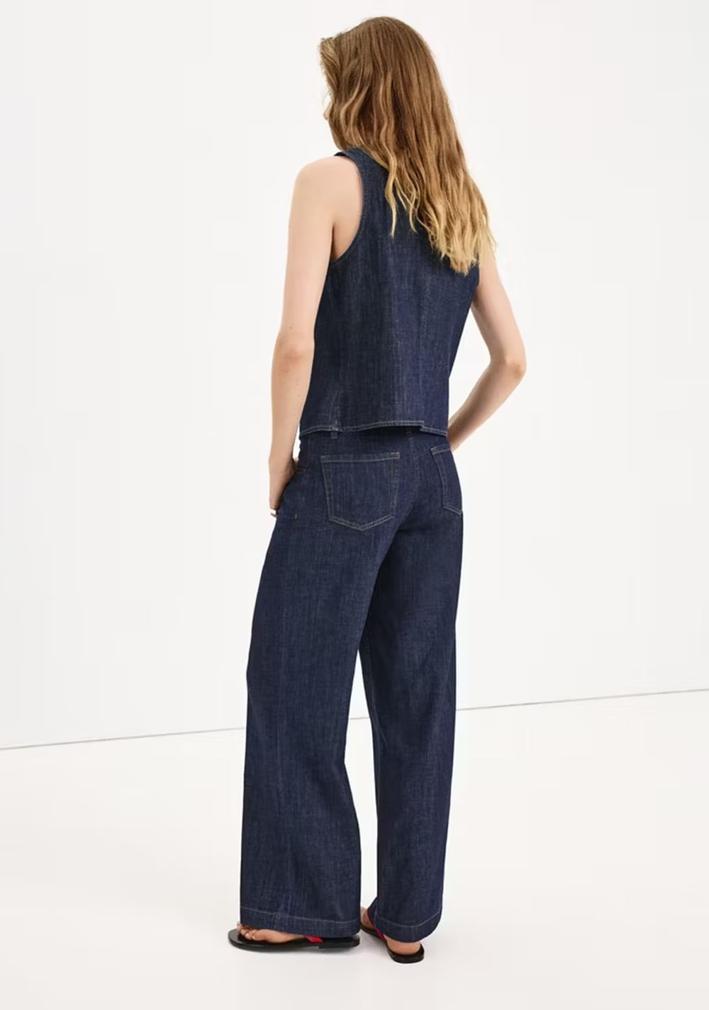 Jeans Wide Leg Rinse Wash Mango 3