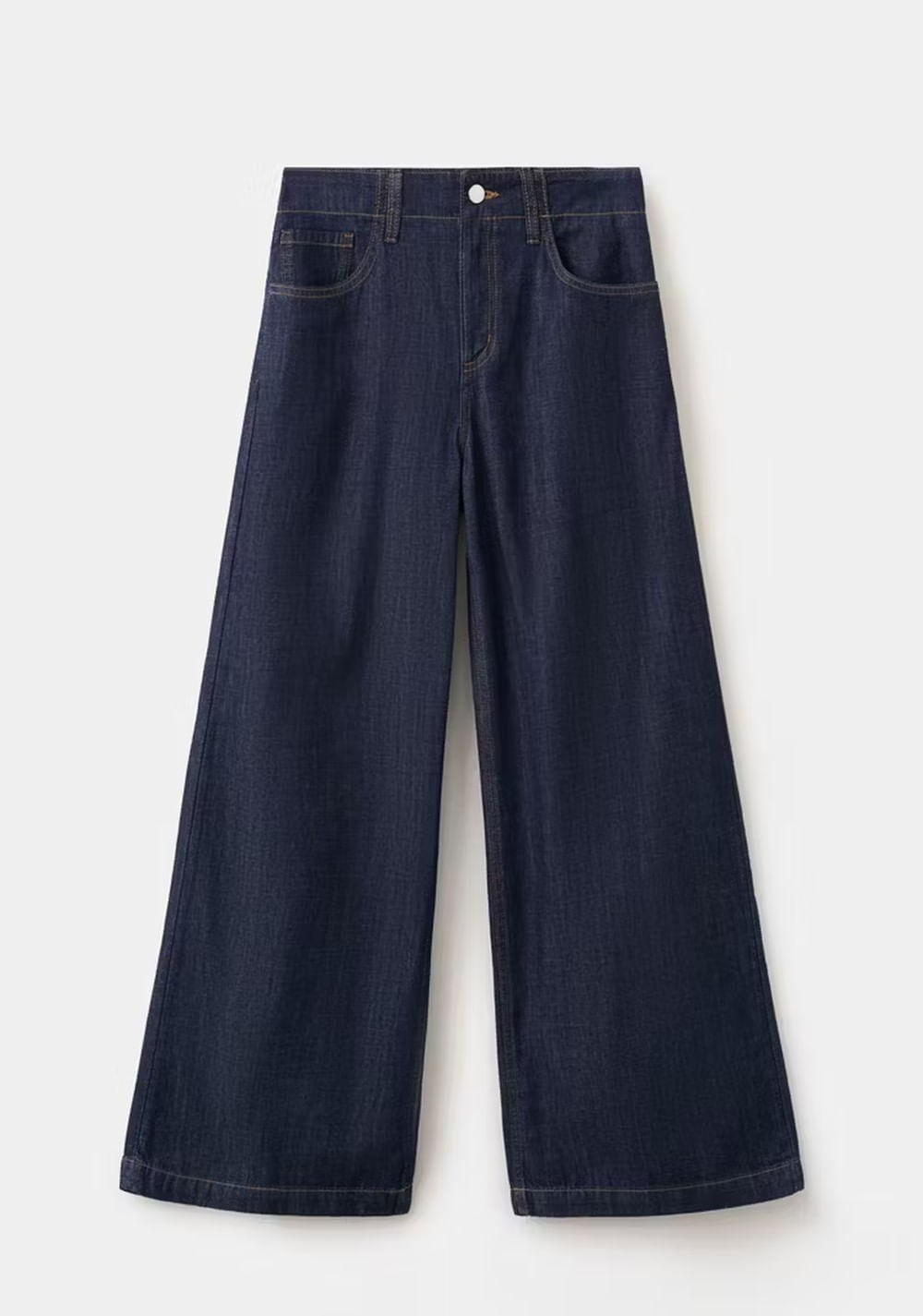 Jeans Wide Leg Rinse Wash Mango 8
