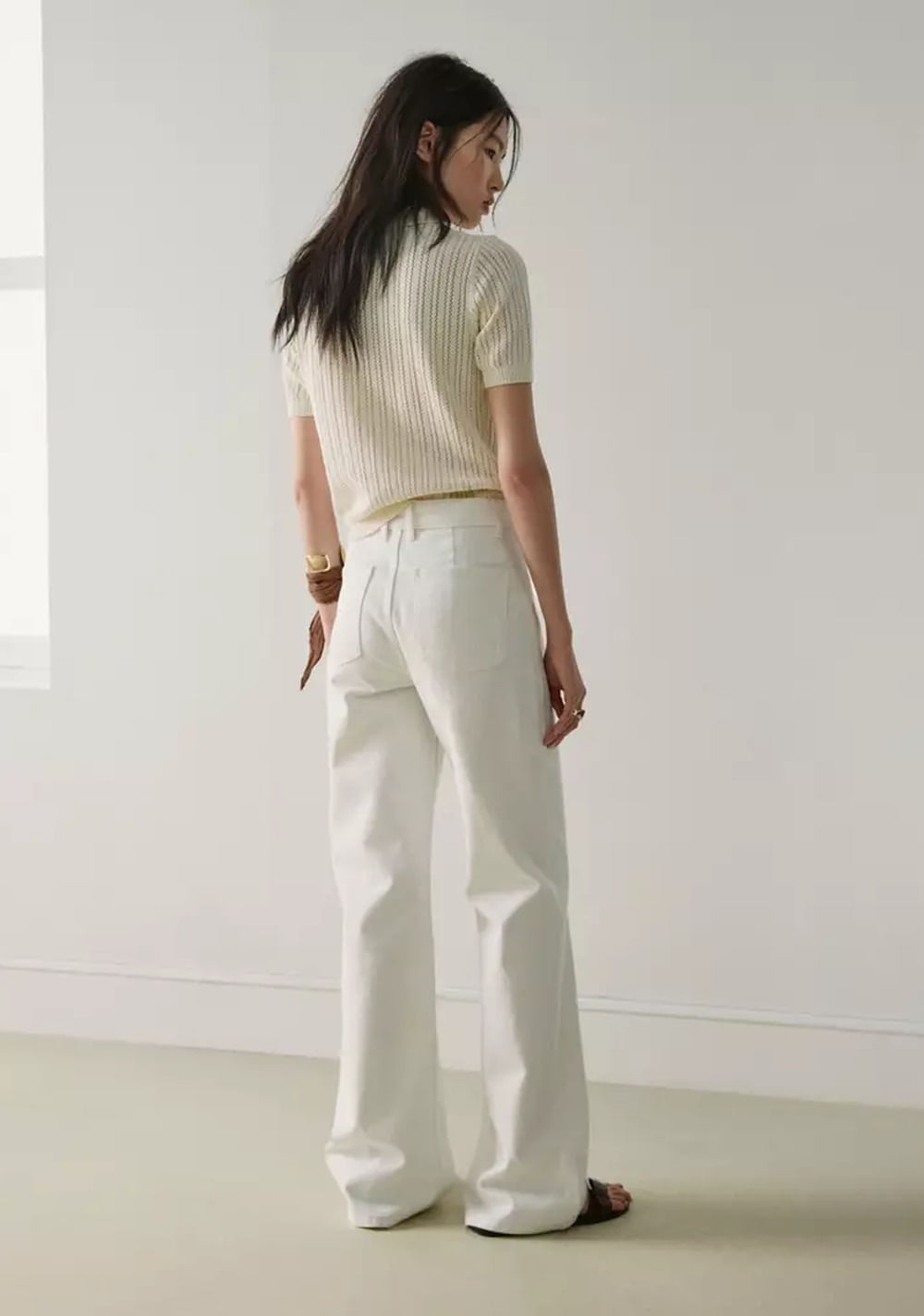 Jeans Wide Leg Tiro Medio Bolsillos Mango 3