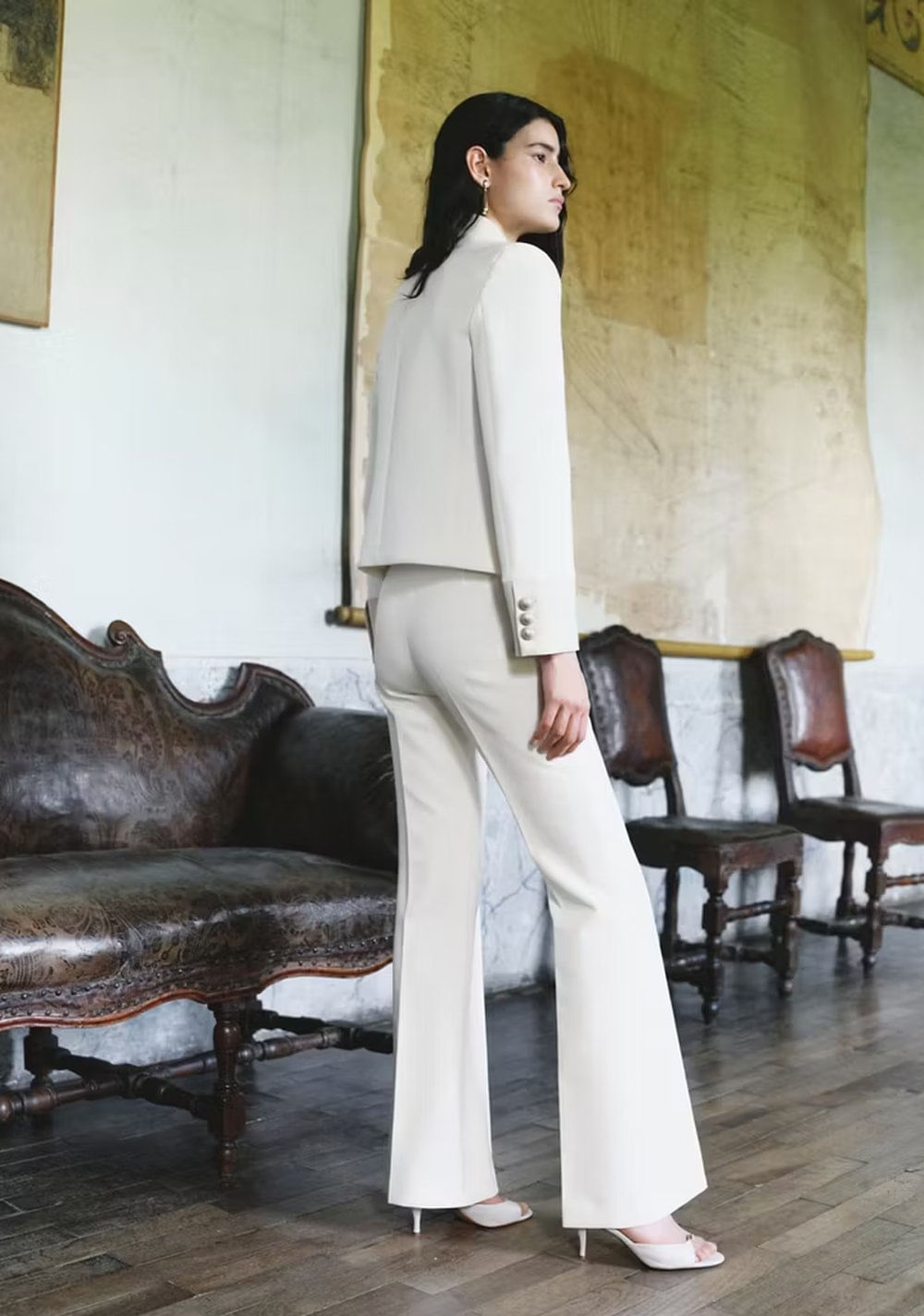Pantalón Flare Costuras Mango 3