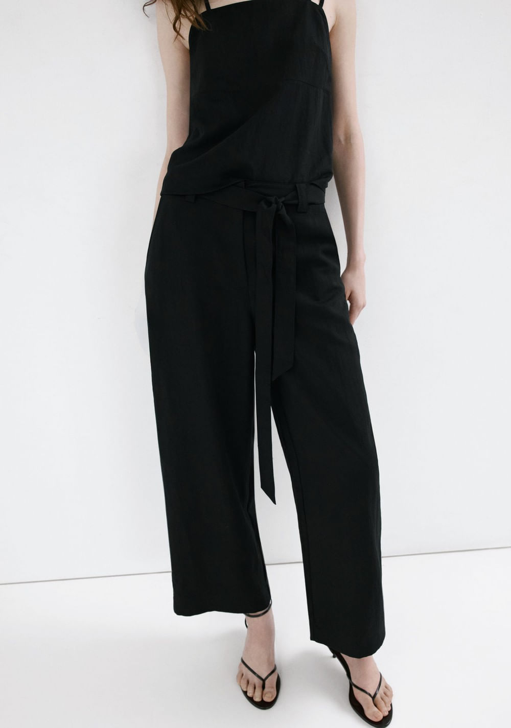 Pantalón Lyocell Cinturón Mango Imagen Principal
