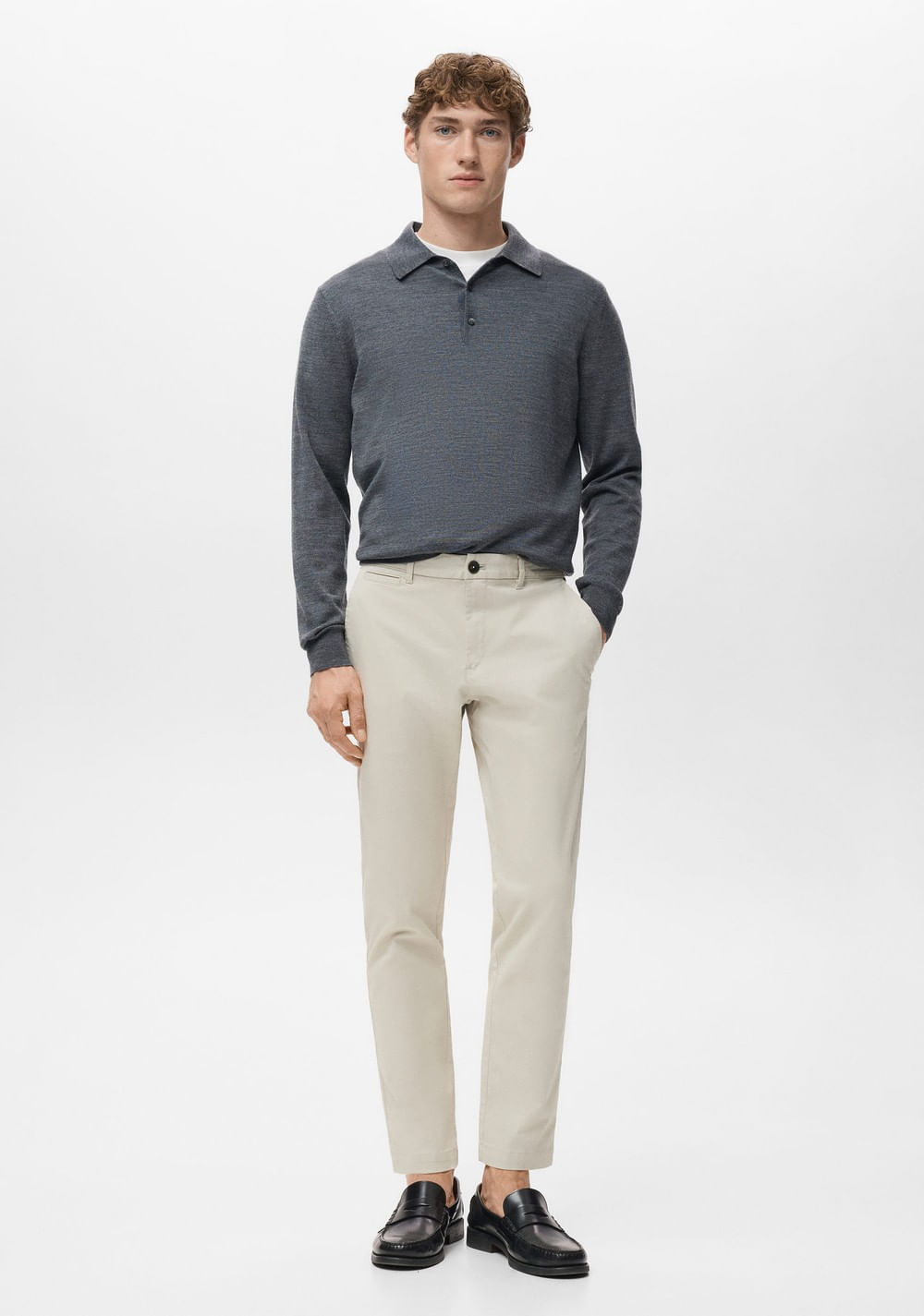 Pantalón Prato Chino Super Slim Fit Cropped Mango 2