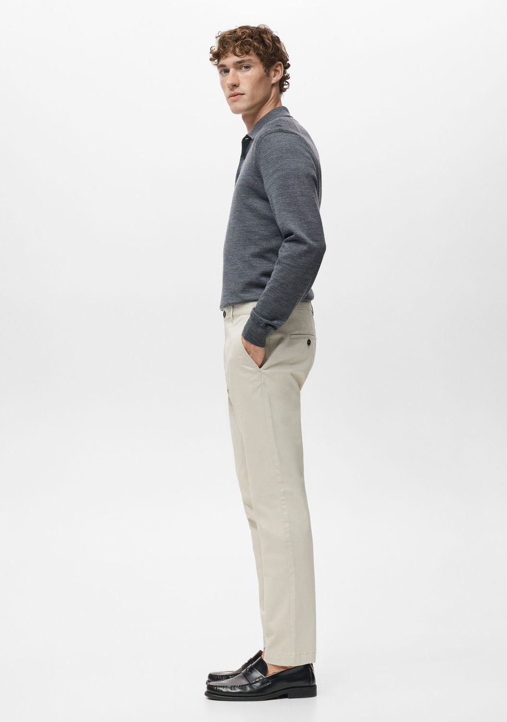 Pantalón Prato Chino Super Slim Fit Cropped Mango 5