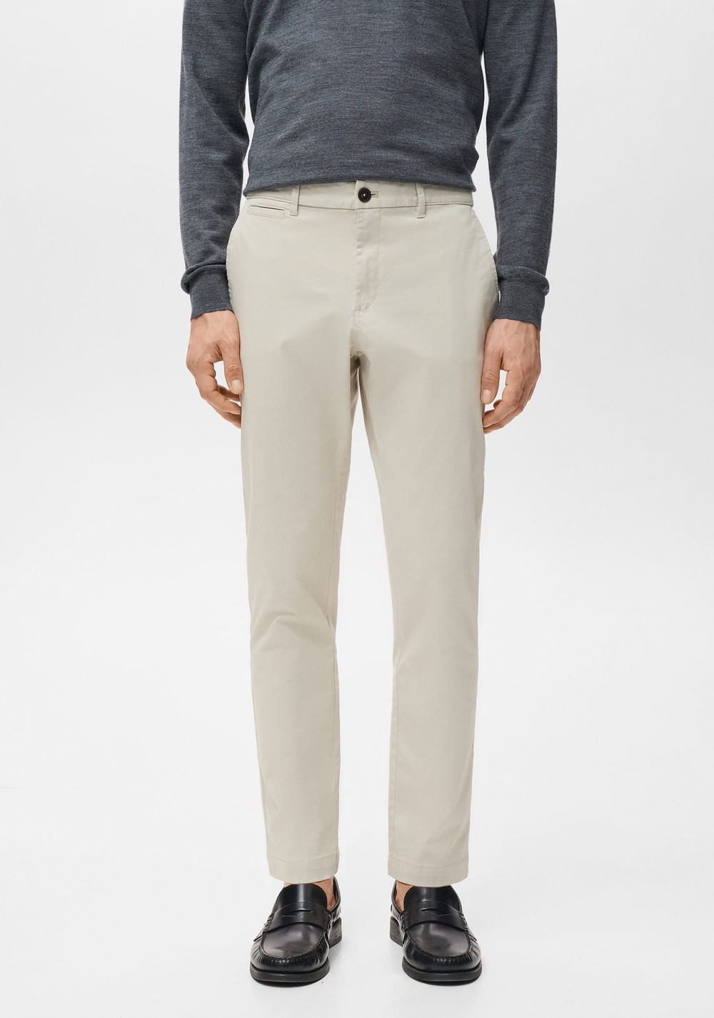 Pantalón Prato Chino Super Slim Fit Cropped Mango Imagen Principal