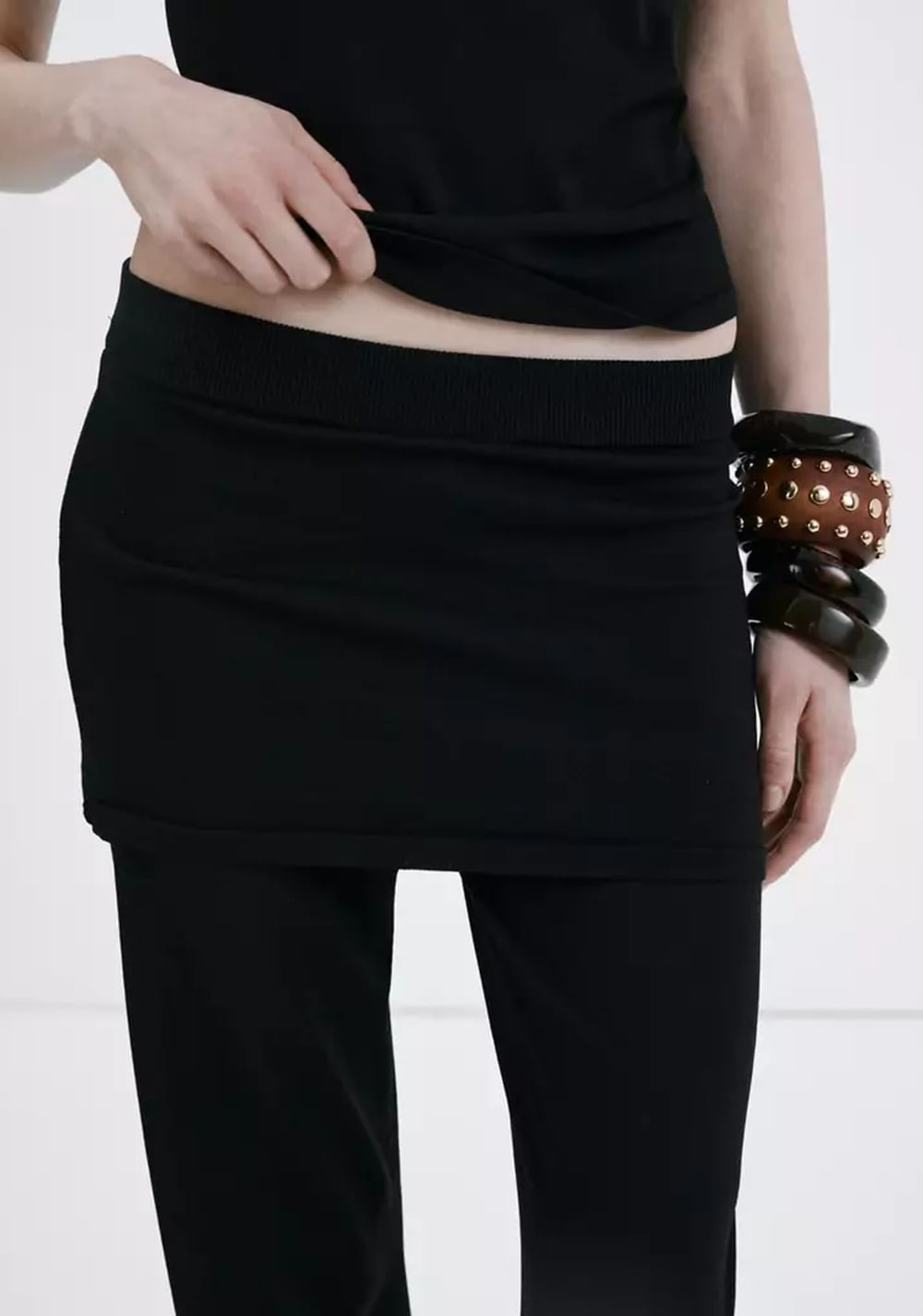Pantalón Punto Combinado Mango 5