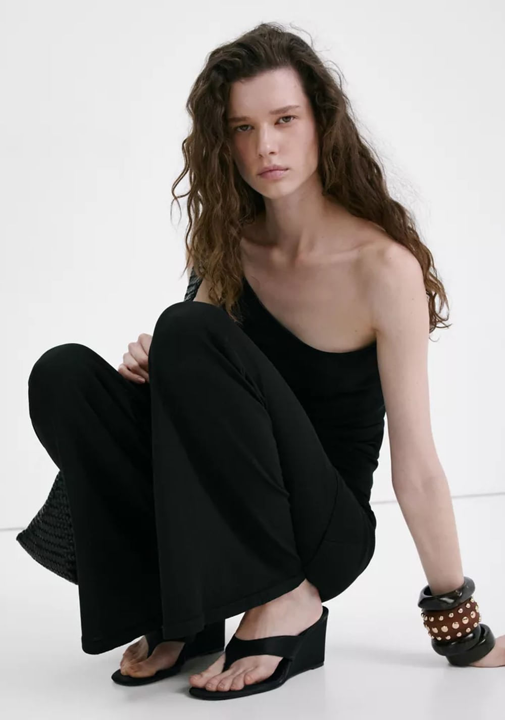 Pantalón Punto Combinado Mango 6