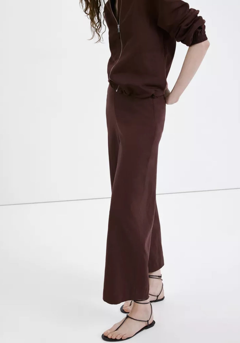 Pantalón Recto Lino Mango