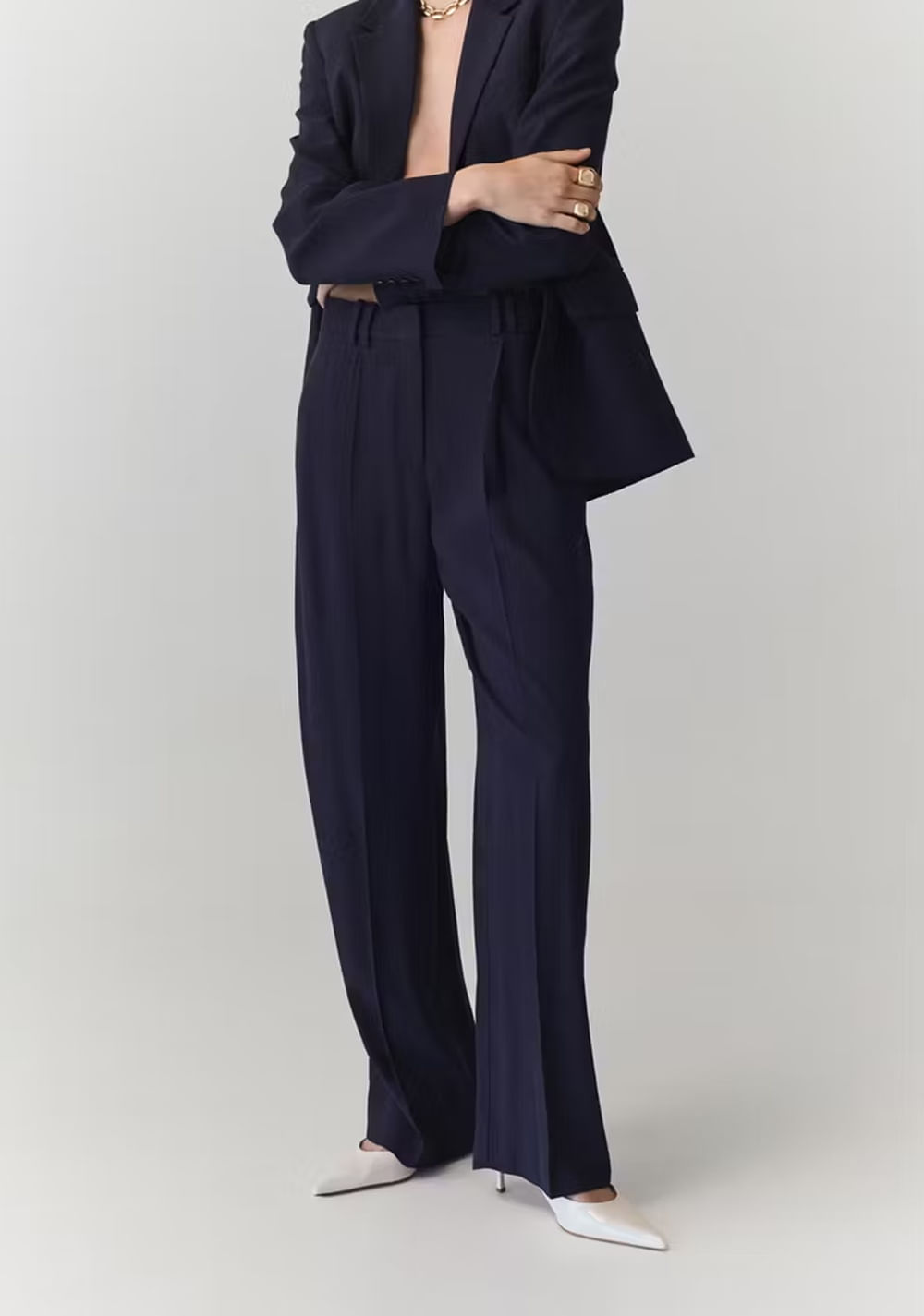 Pantalón Recto Pinzas Mango