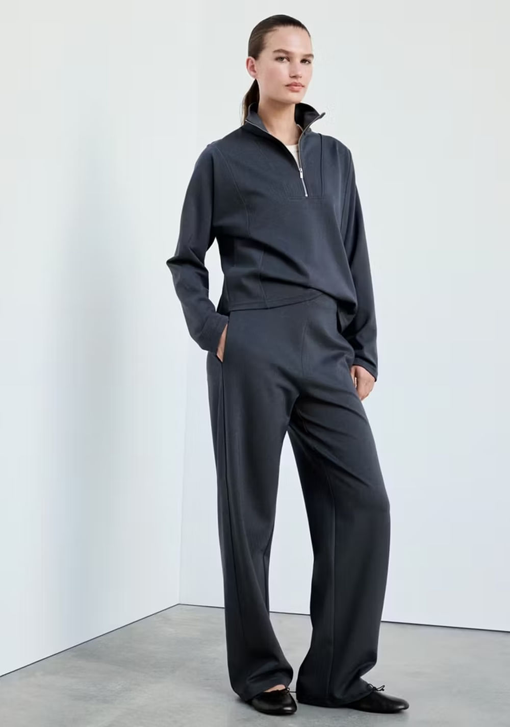 Pantalón Recto Punto Fino Mango