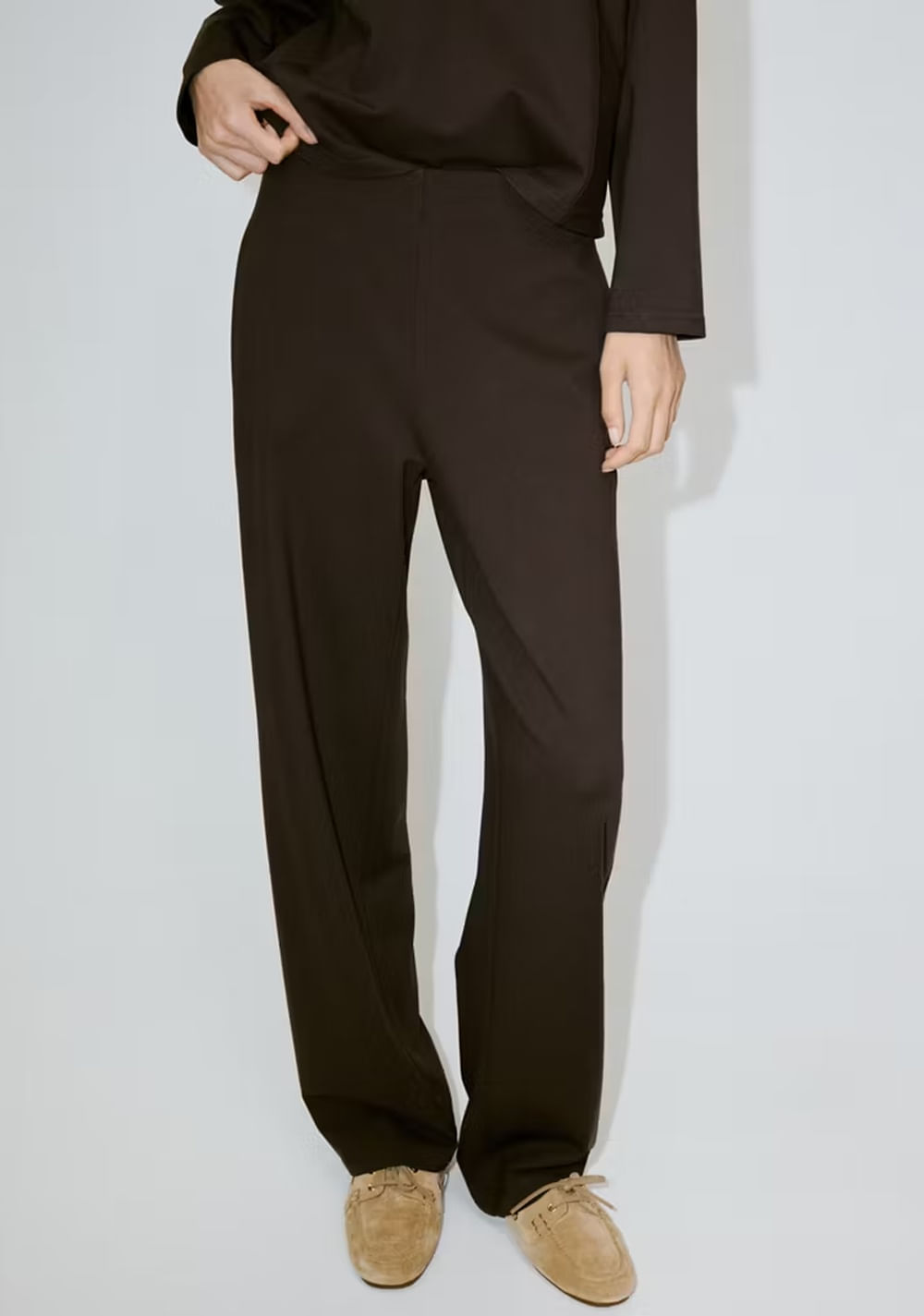 Pantalón Recto Punto Fino Mango
