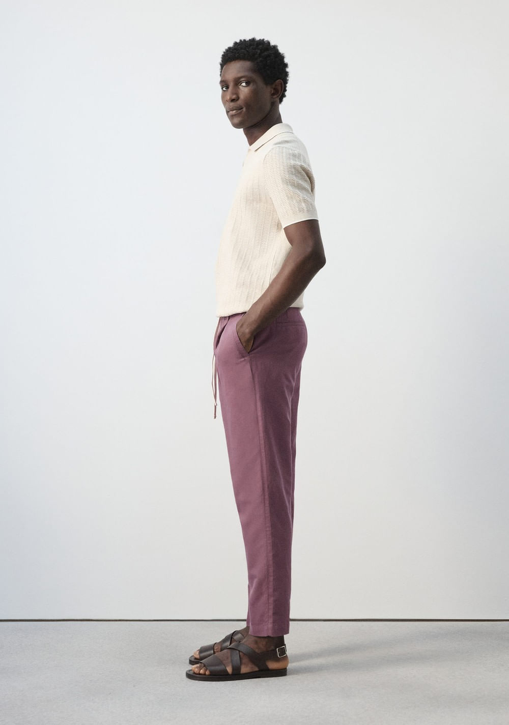 Pantalón Slim Fit Cropped Mango 6