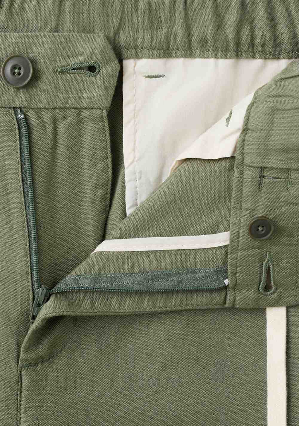 Pantalón Slim Fit Cropped Lino Algodón Mango 8